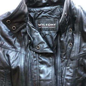Vintage black Wilson’s leather jacket, black, size S
